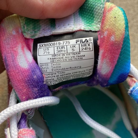 Fila Disruptor II Tie Dye Sneakers Size 7.5 - Picture 7 of 11